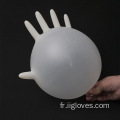 Gants de latex examen jetable laboratoire blanc